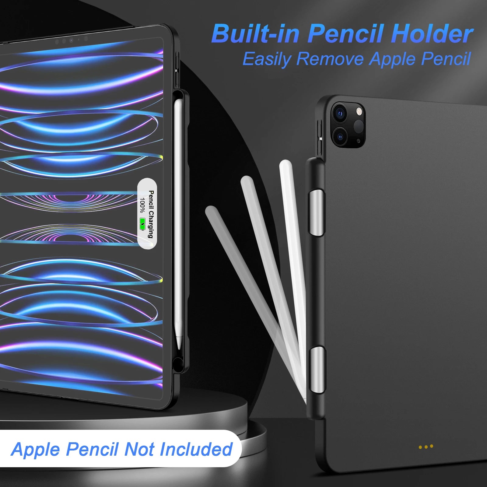 Magnetic Case with Pencil Holder for iPad