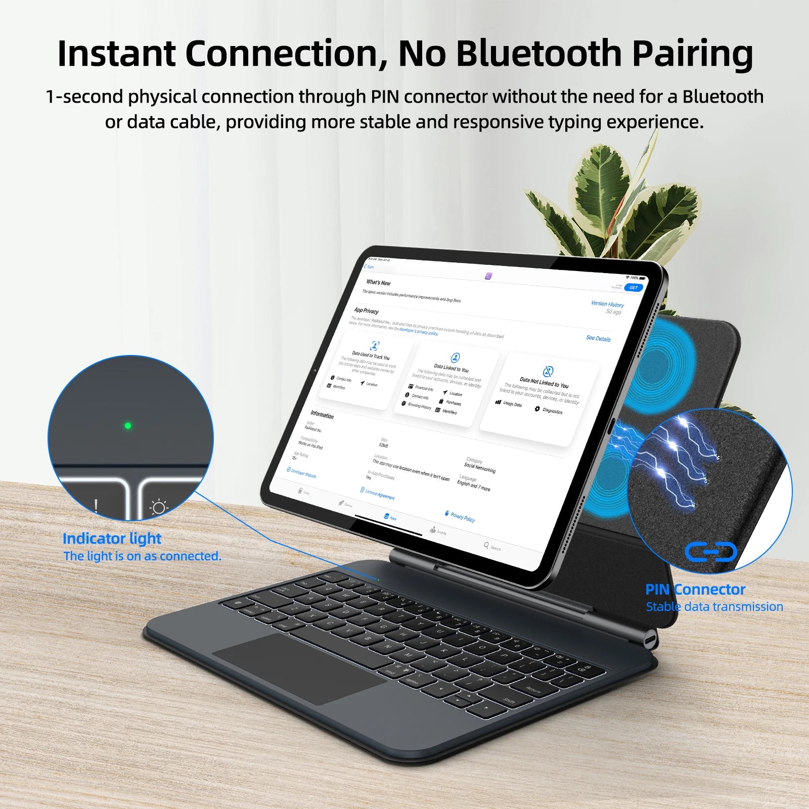 Magnetic Magic Keyboard Case for iPad