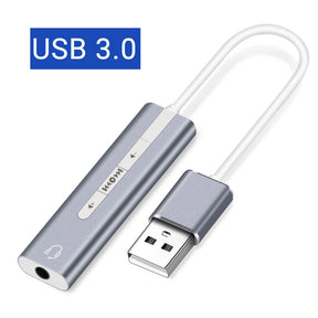 2 in 1 USB External Sound Card Goojodoq