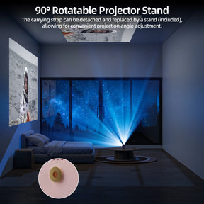 720P HD Mini Portable Projector with Bluetooth Speaker Goojodoq