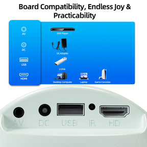 Portable Mini Projector 4K with Bluetooth Speaker