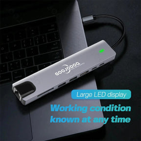 8 in 1 Hub USB C 4K Goojodoq