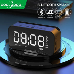 Portable Bluetooth Speaker with Smart Alarm Clock