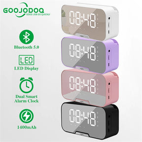 Portable Bluetooth Speaker with Smart Alarm Clock